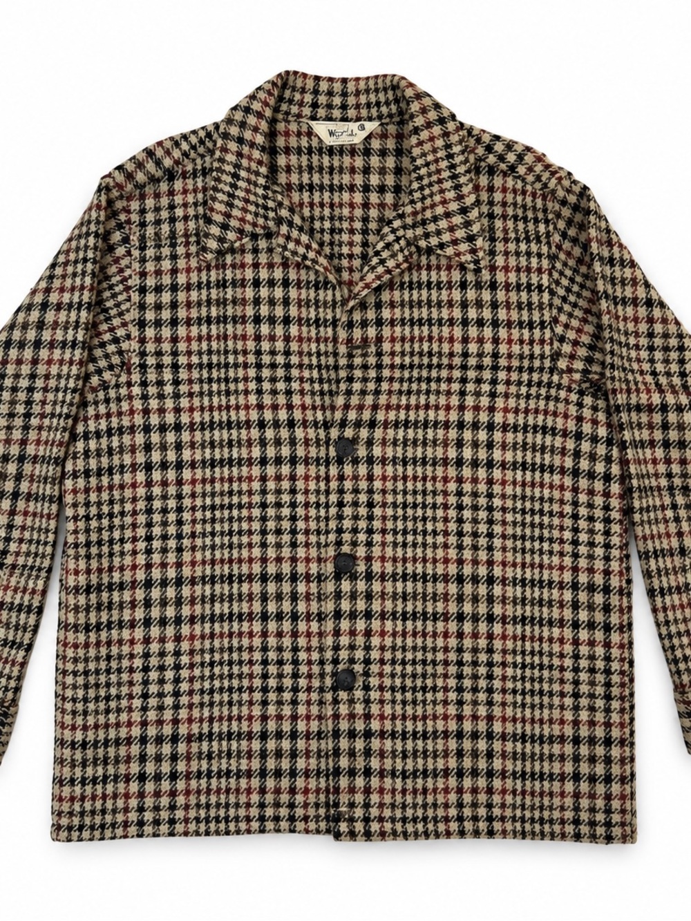 Woolrich Vintage 70s Wool Houndstooth Shacket Oversized Unisex - Picture 2 of 6